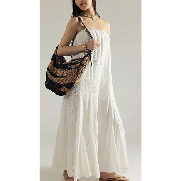 Free People Pants - Free People Midnight Cruiser One-Piece Jumpsuit White Eyelets Lined Size XS